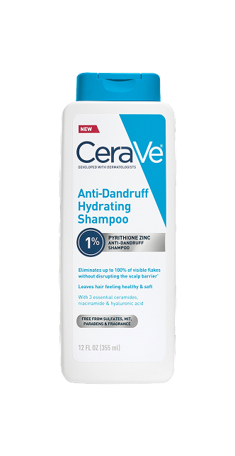 CeraVe Anti-Dandruff Hydrating Shampoo bottle front label