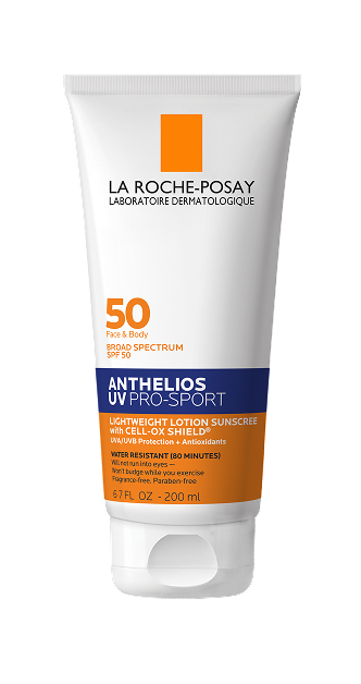 Tube of La Roche-Posay Anthelios UV Pro-Sport SPF 50 sunscreen