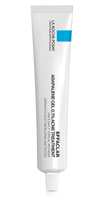 Tube of La Roche-Posay Effaclar Adapalene Gel 0.1% Acne Treatment